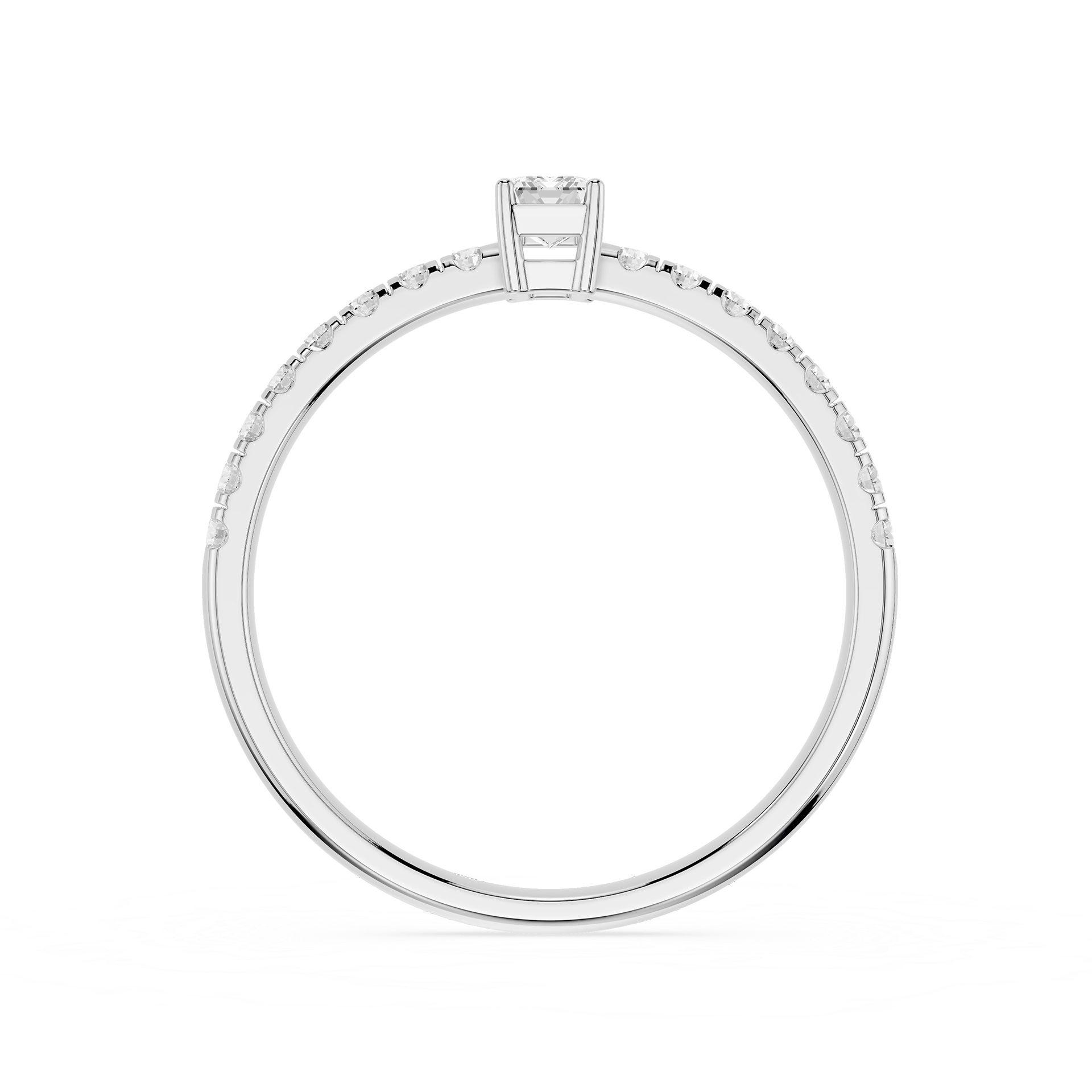 Emerald Cut Lab Grown Diamond Solitaire Engagement Ring