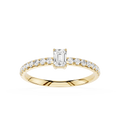 Emerald Cut Lab Grown Diamond Solitaire Engagement Ring
