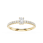 Emerald Cut Lab Grown Diamond Solitaire Engagement Ring