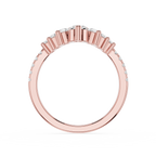 Round Cut Curved Lab Grown Diamond Wedding Band
