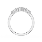 Round Cut Curved Lab Grown Diamond Wedding Band