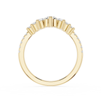 Round Cut Curved Lab Grown Diamond Wedding Band