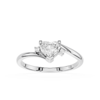 Heart Cut Lab Grown Diamond Solitaire Engagement Ring