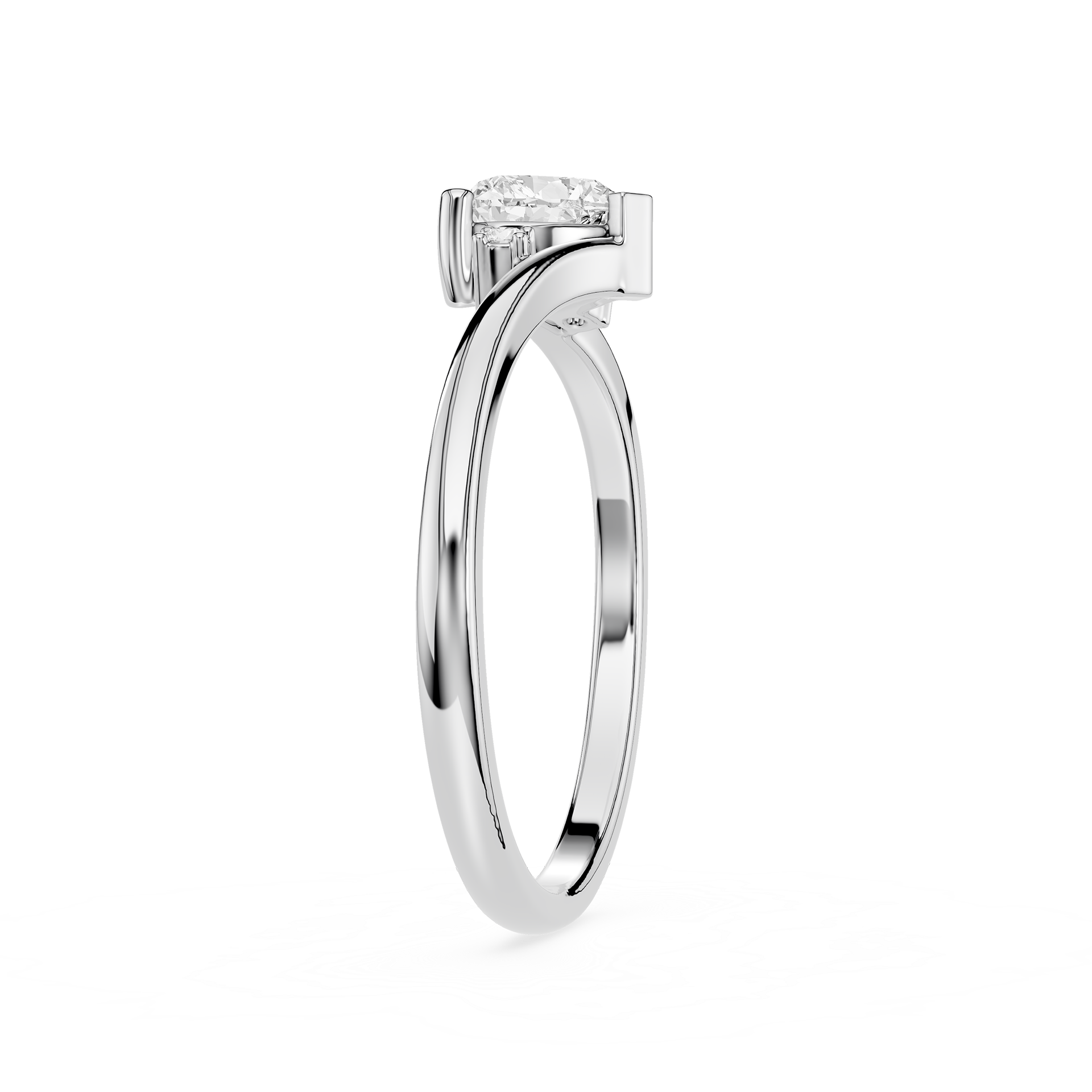 Heart Cut Lab Grown Diamond Solitaire Engagement Ring