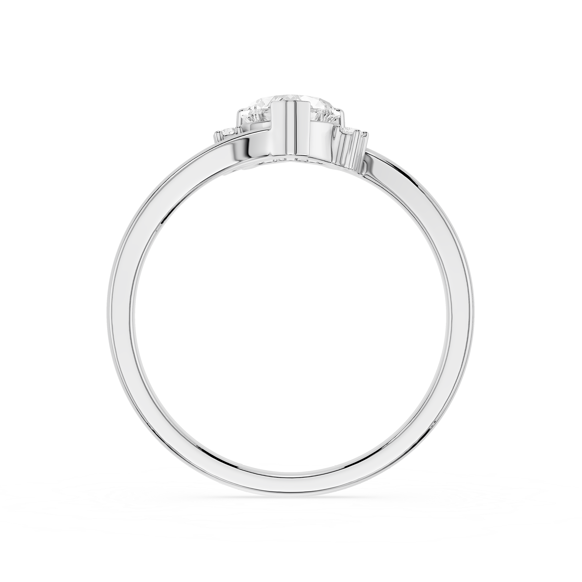 Heart Cut Lab Grown Diamond Solitaire Engagement Ring