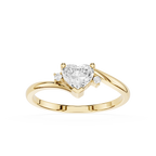 Heart Cut Lab Grown Diamond Solitaire Engagement Ring