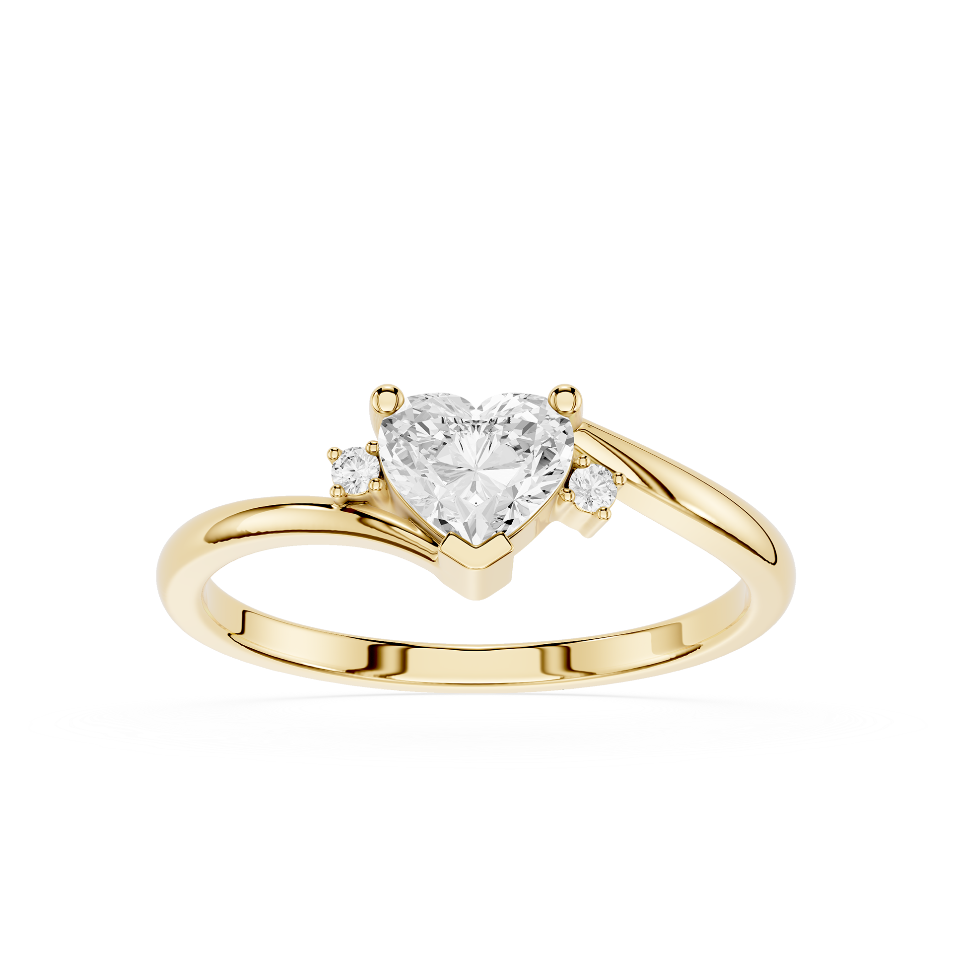 Heart Cut Lab Grown Diamond Solitaire Engagement Ring