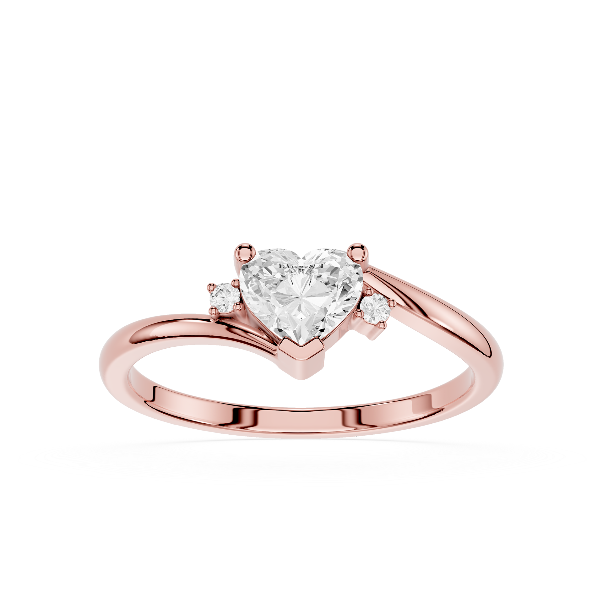 Heart Cut Lab Grown Diamond Solitaire Engagement Ring