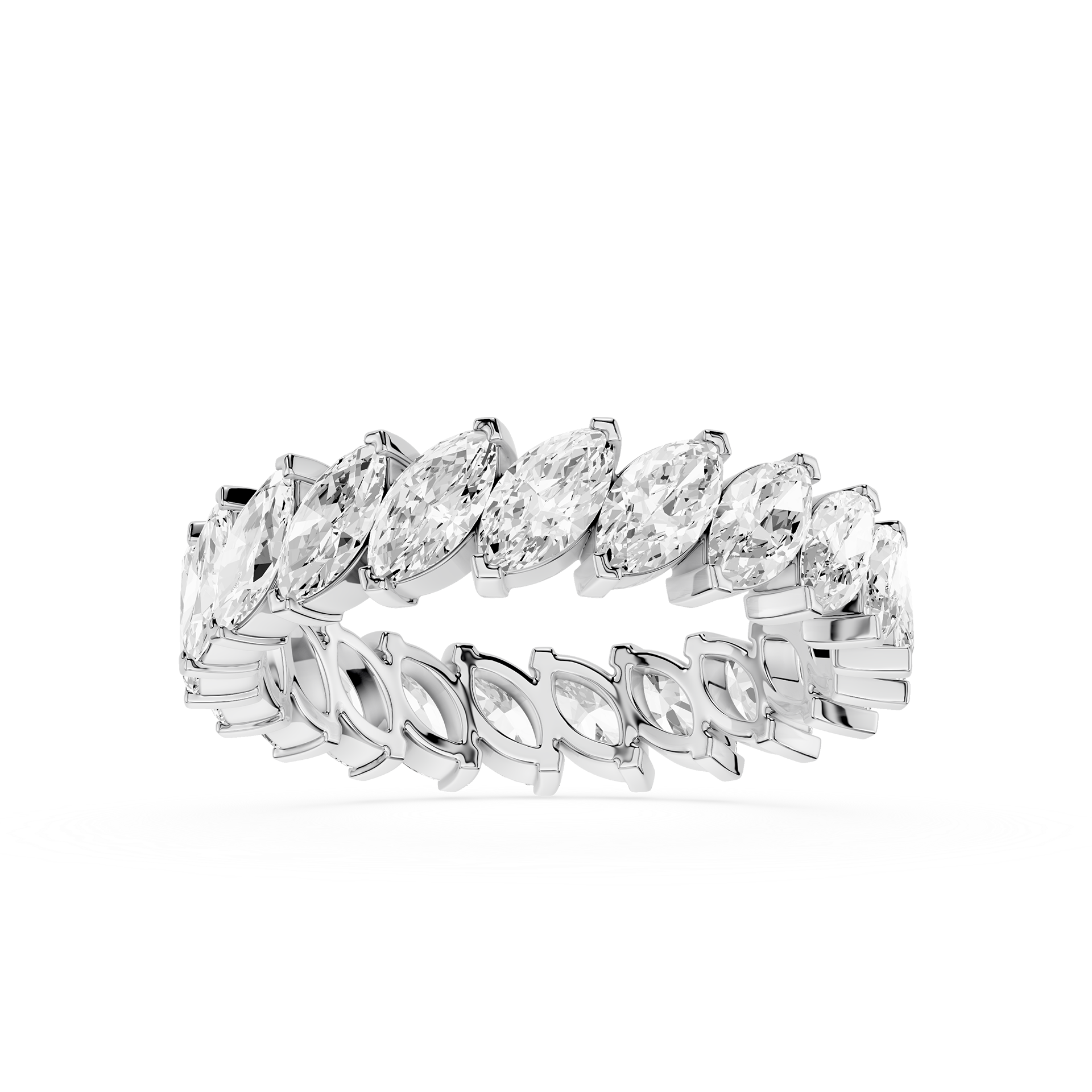 Marquise Cut Lab Grown Diamond Eternity Band Ring