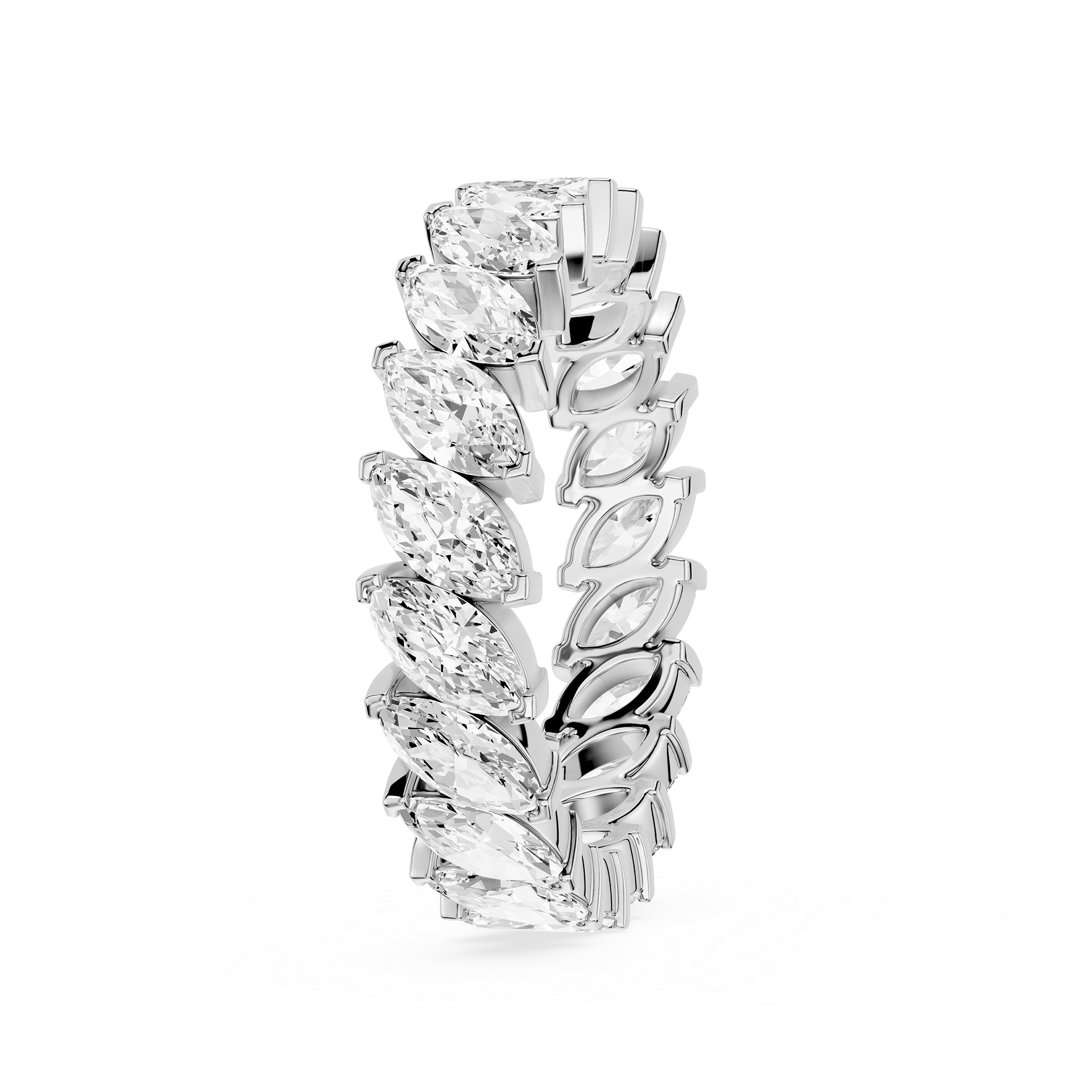 Marquise Cut Lab Grown Diamond Eternity Band Ring