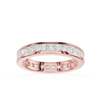 Princess Cut Lab Grown Diamond Channel Set Eternity Band