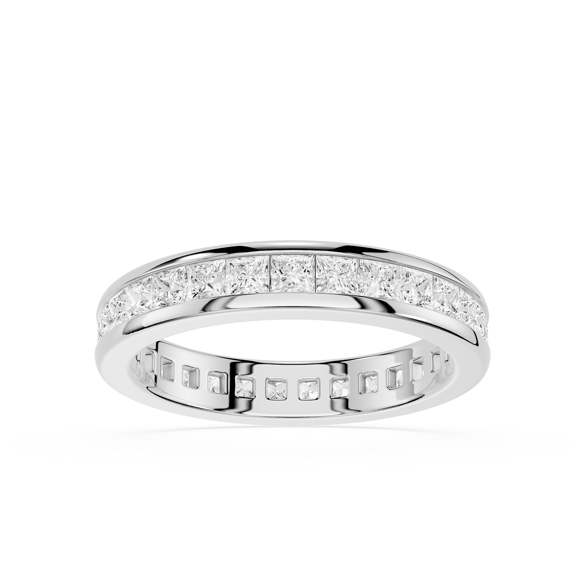 Princess Cut Lab Grown Diamond Channel Set Eternity Band