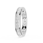 Princess Cut Lab Grown Diamond Channel Set Eternity Band