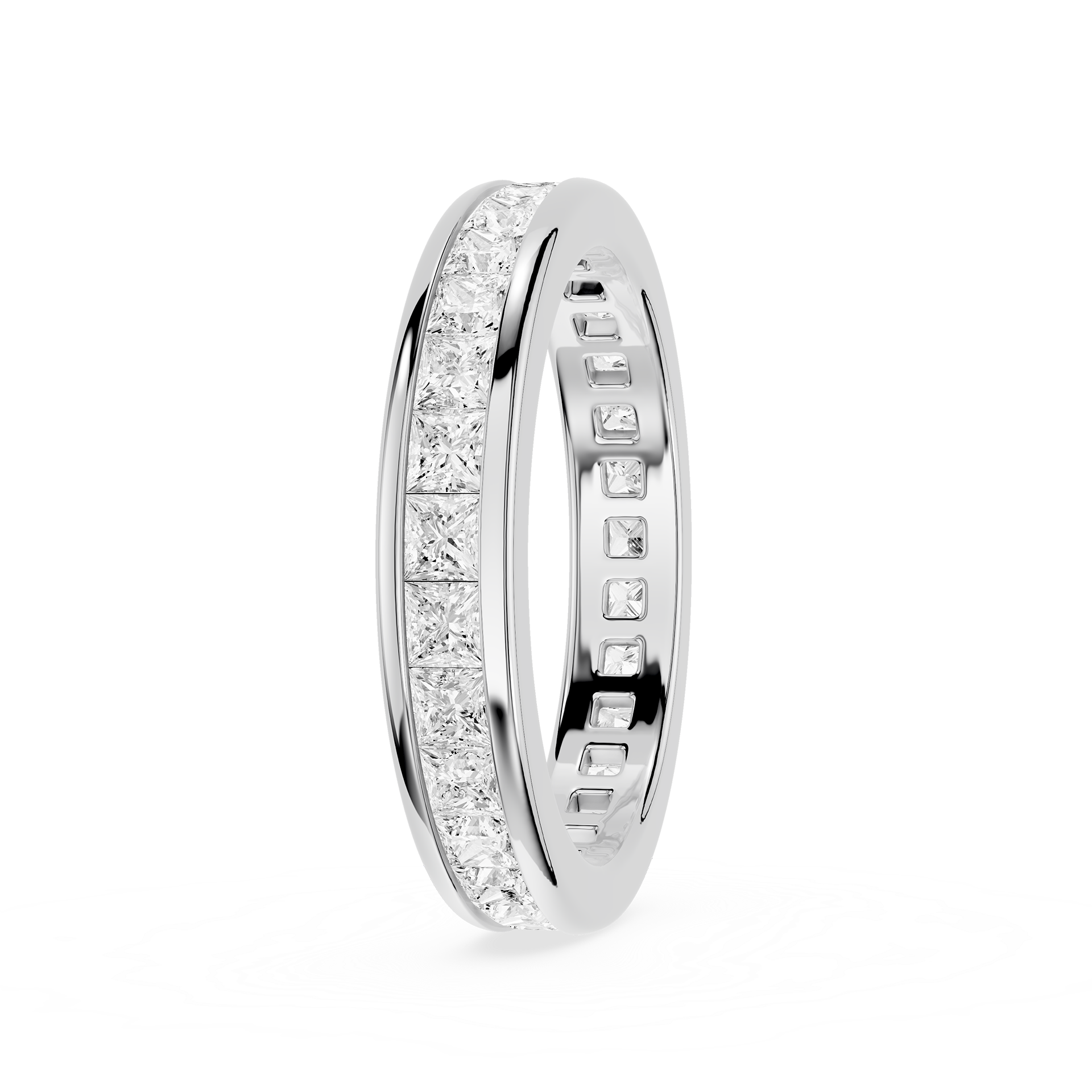 Princess Cut Lab Grown Diamond Channel Set Eternity Band