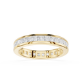 Princess Cut Lab Grown Diamond Channel Set Eternity Band