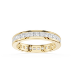 Princess Cut Lab Grown Diamond Channel Set Eternity Band