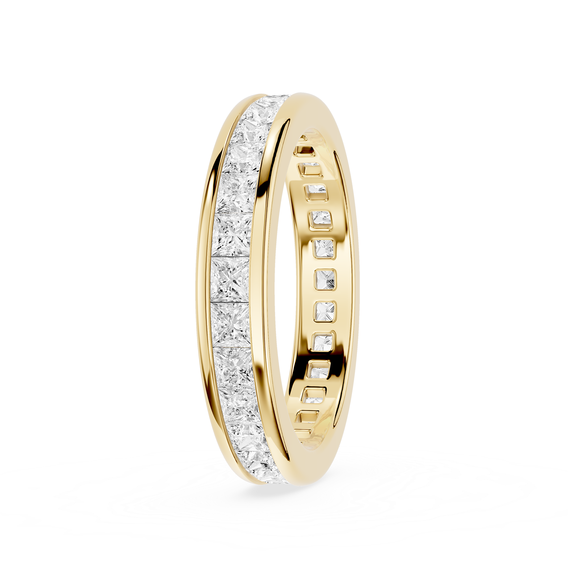 Princess Cut Lab Grown Diamond Channel Set Eternity Band
