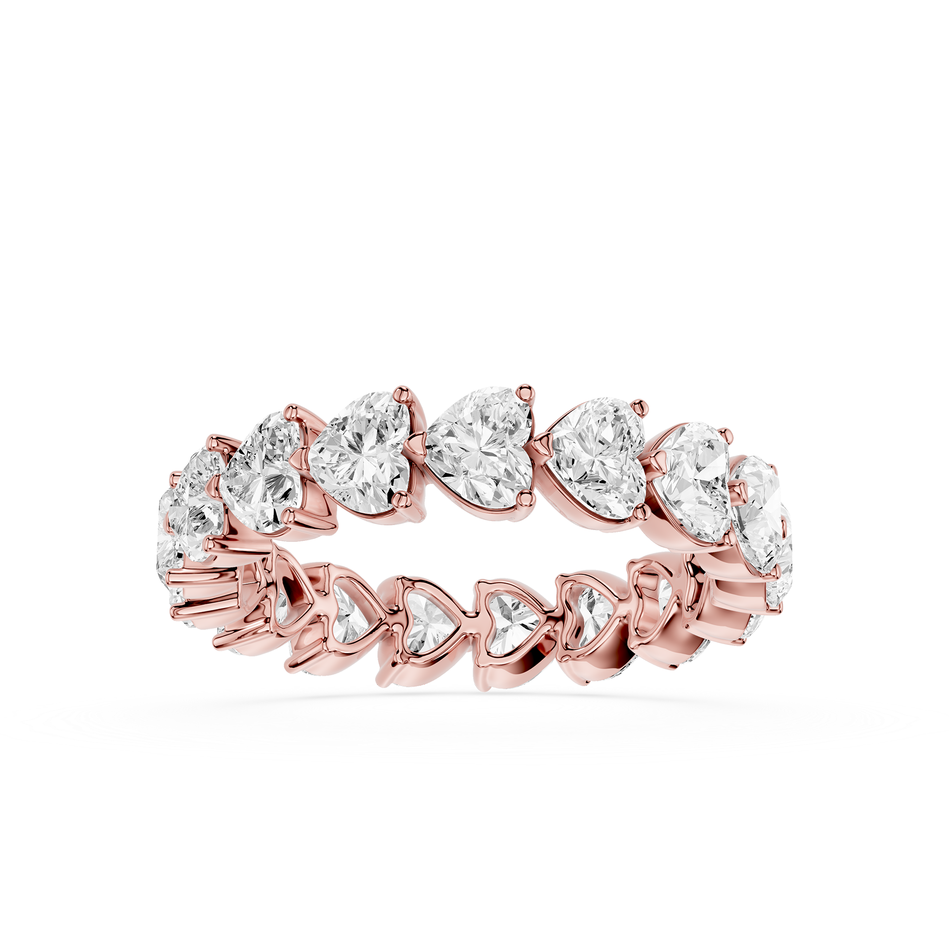 Heart Cut Lab Grown Diamond Eternity Band Ring