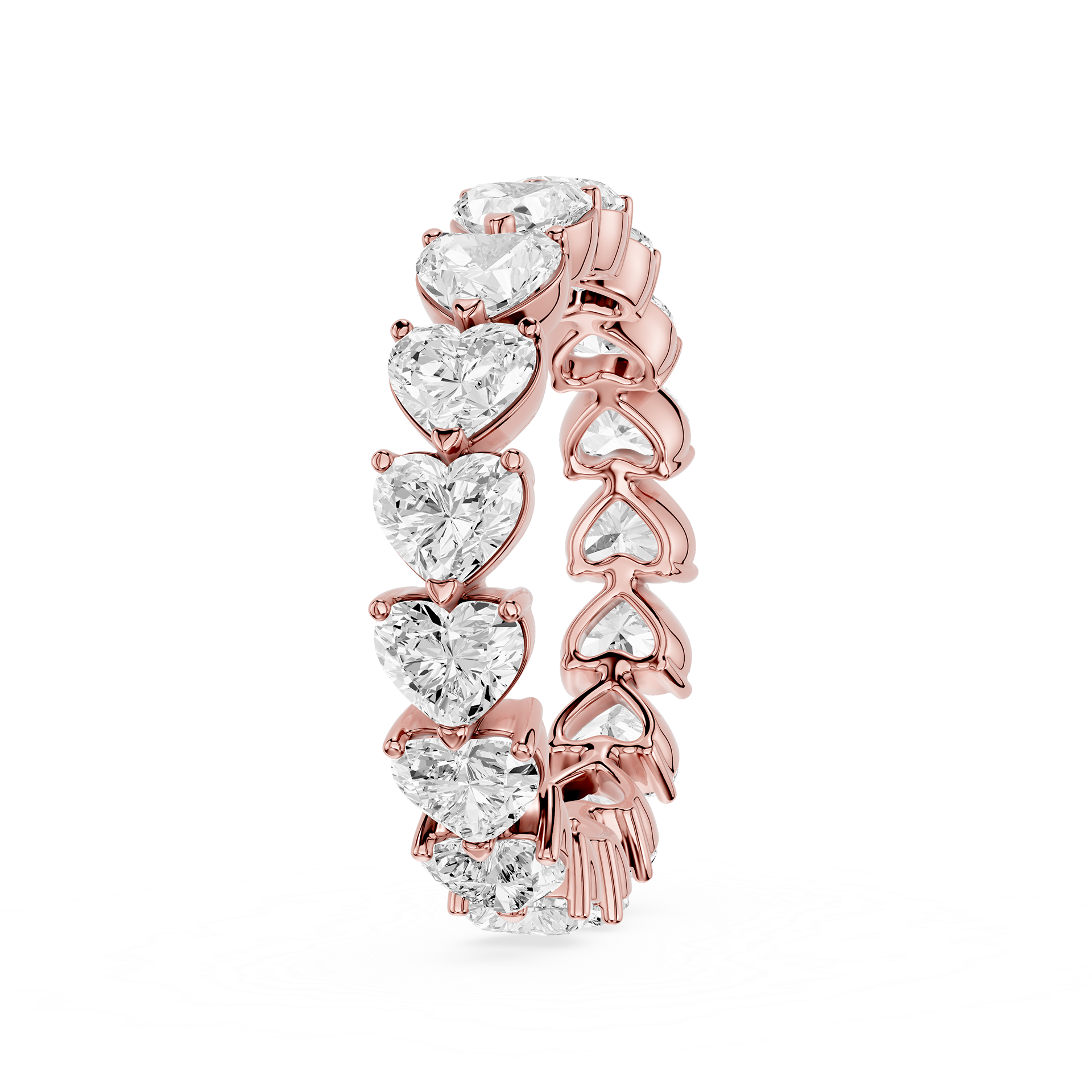 Heart Cut Lab Grown Diamond Eternity Band Ring