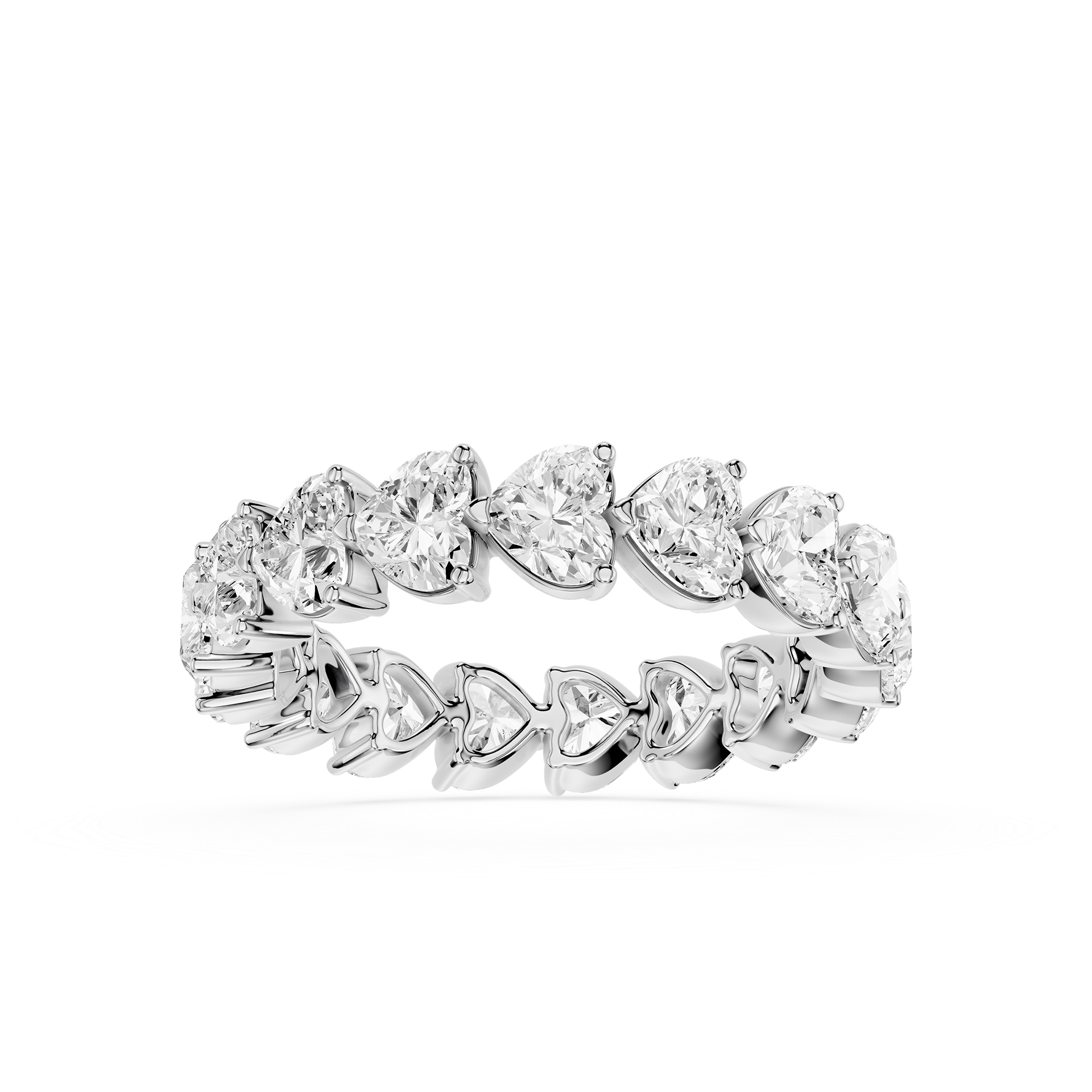 Heart Cut Lab Grown Diamond Eternity Band Ring