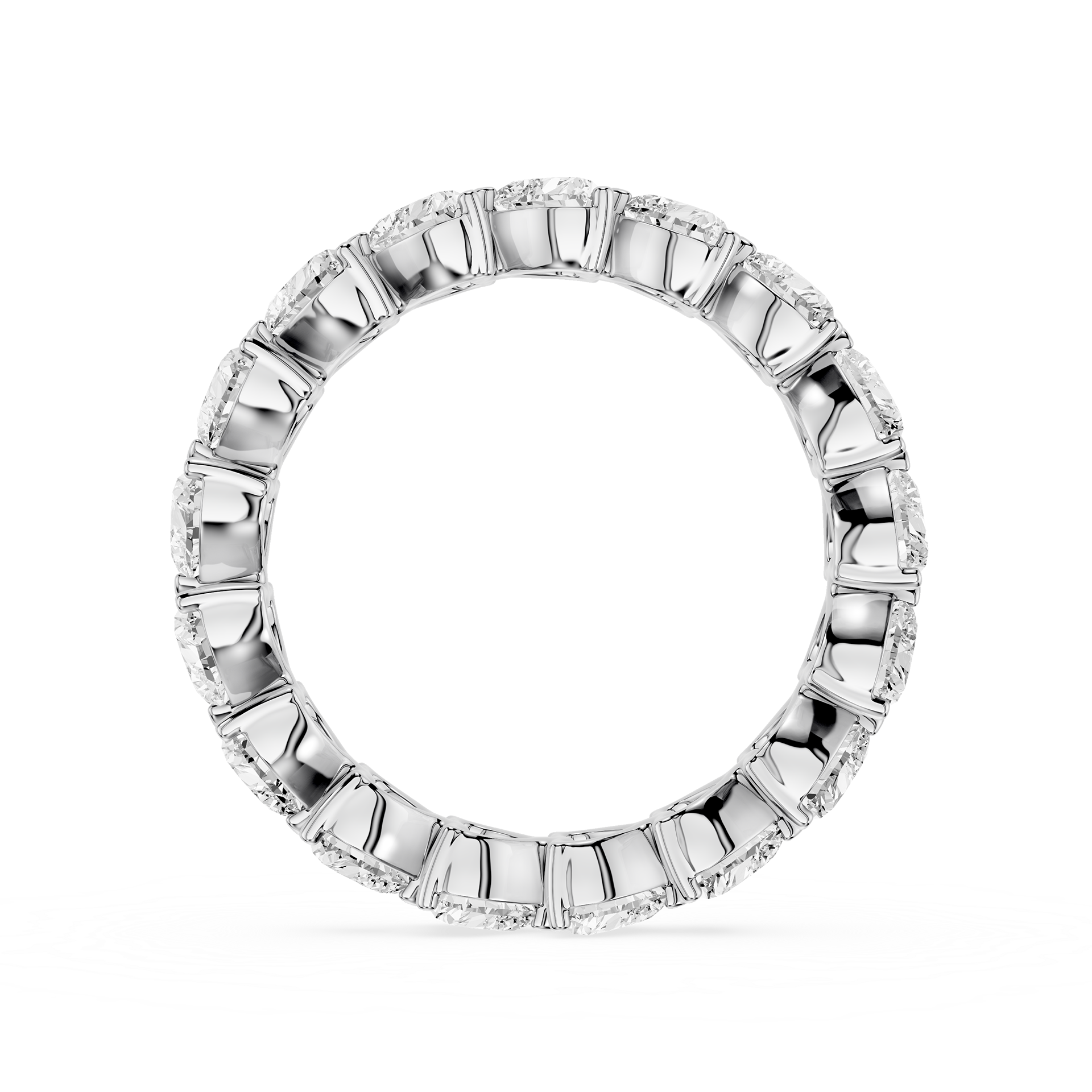 Heart Cut Lab Grown Diamond Eternity Band Ring