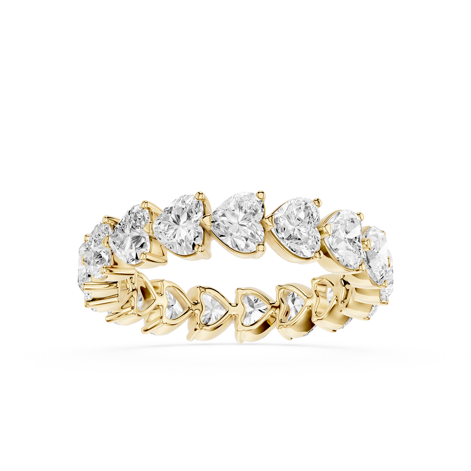 Heart Cut Lab Grown Diamond Eternity Band Ring