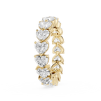 Heart Cut Lab Grown Diamond Eternity Band Ring