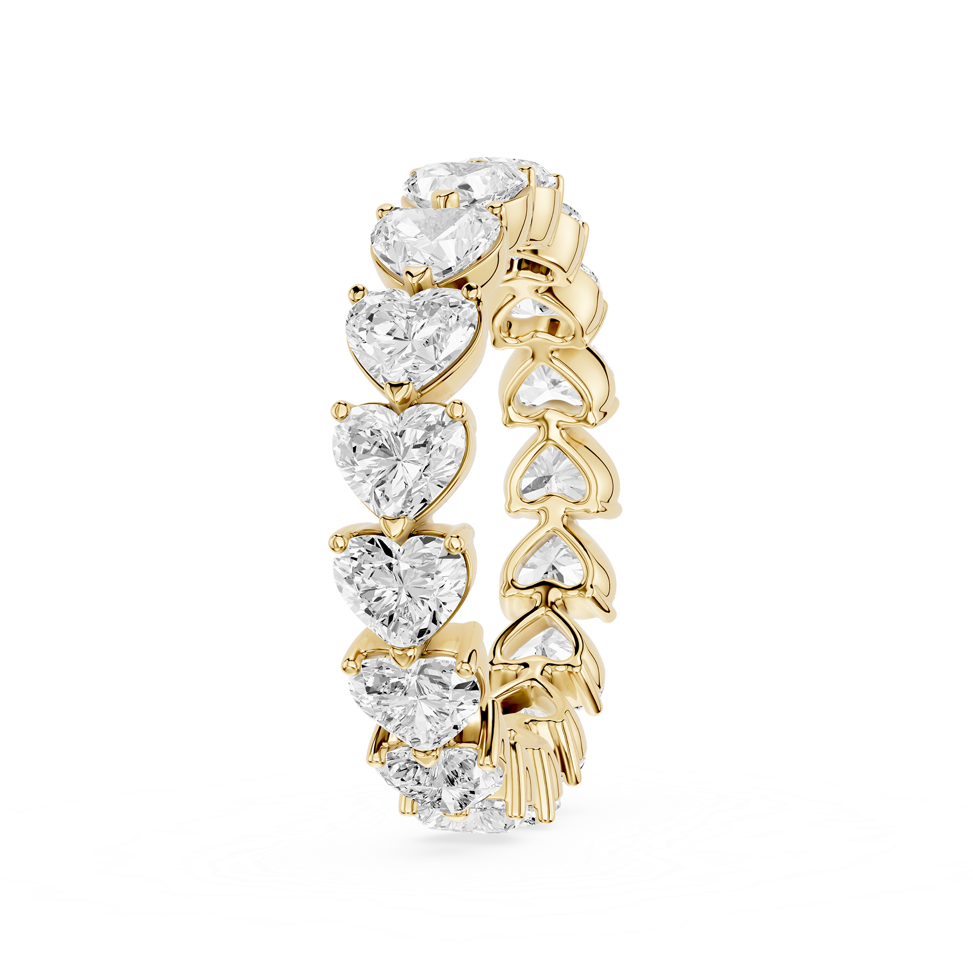 Heart Cut Lab Grown Diamond Eternity Band Ring