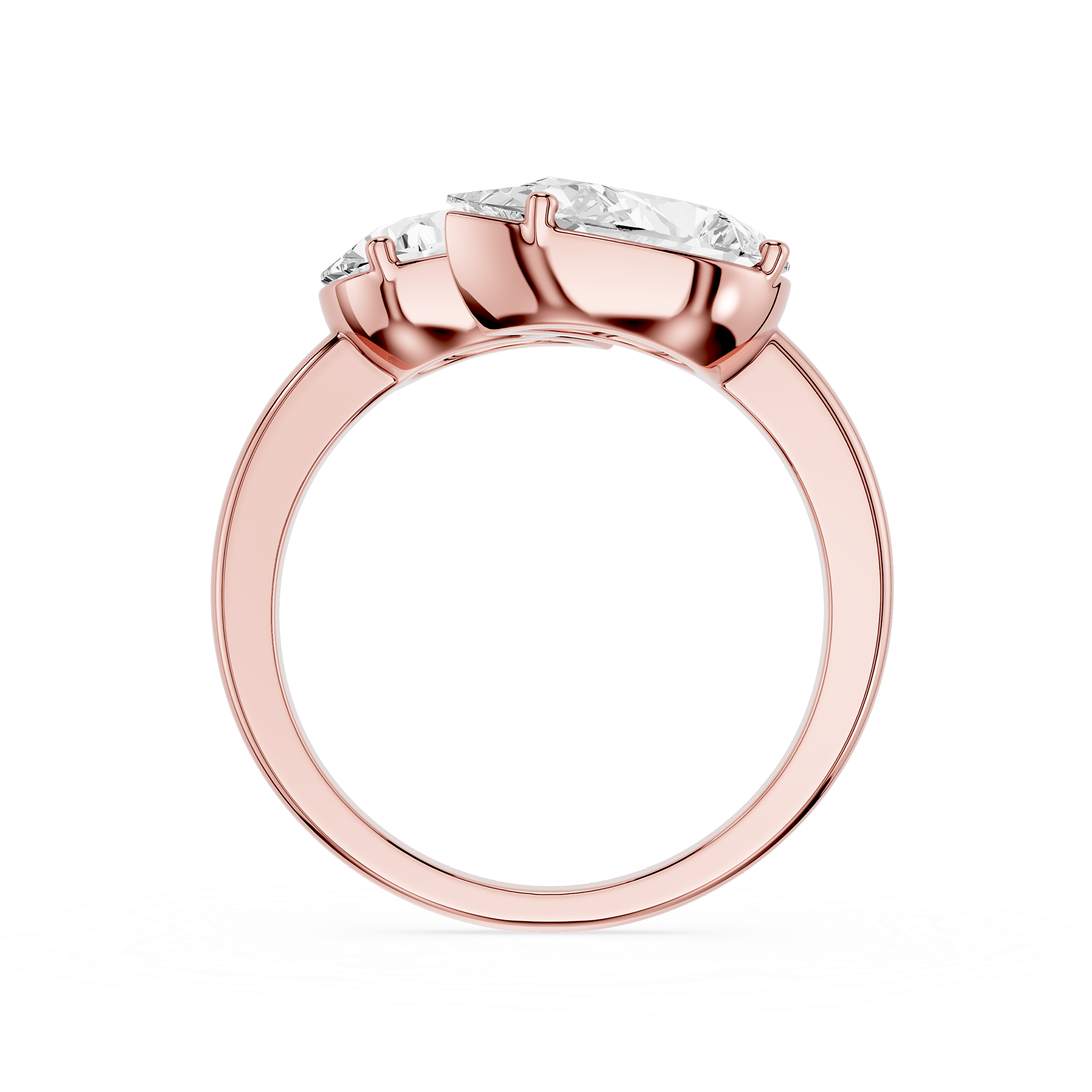 Pear Cut Toi Et Moi Lab Grown Diamond Engagement Ring
