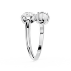 Pear Cut Toi Et Moi Lab Grown Diamond Engagement Ring