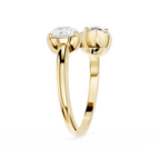 Pear Cut Toi Et Moi Lab Grown Diamond Engagement Ring