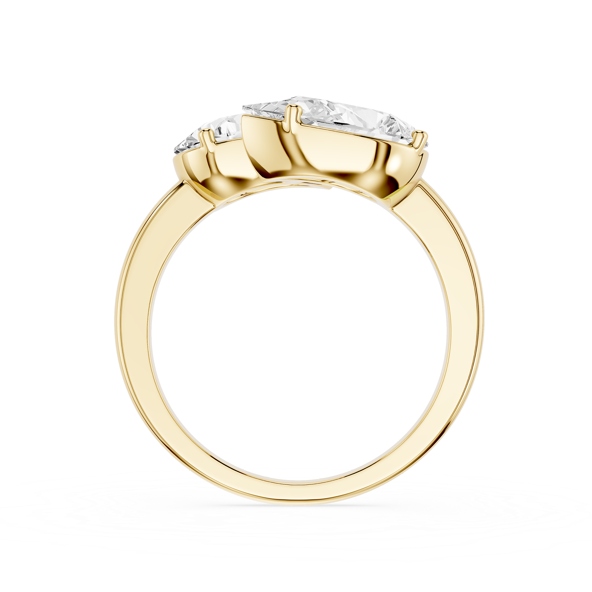 Pear Cut Toi Et Moi Lab Grown Diamond Engagement Ring