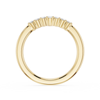 Graduated Round Cut Lab Grown Diamond Curved Wedding Band