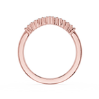 V Shape Round Cut Lab Grown Diamond Wedding Band