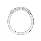 V Shape Round Cut Lab Grown Diamond Wedding Band