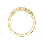 V Shape Round Cut Lab Grown Diamond Wedding Band