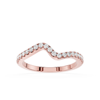 Wave Curve Round Cut Lab Grown Diamond Wedding Band