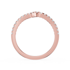 Wave Curve Round Cut Lab Grown Diamond Wedding Band