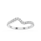 Wave Curve Round Cut Lab Grown Diamond Wedding Band