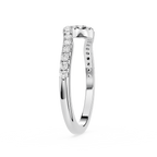 Wave Curve Round Cut Lab Grown Diamond Wedding Band