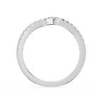 Wave Curve Round Cut Lab Grown Diamond Wedding Band