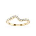 Wave Curve Round Cut Lab Grown Diamond Wedding Band