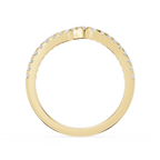 Wave Curve Round Cut Lab Grown Diamond Wedding Band