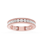 Round Cut Lab Grown Diamond Milgrain Eternity Band