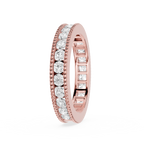 Round Cut Lab Grown Diamond Milgrain Eternity Band