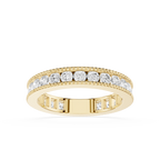Round Cut Lab Grown Diamond Milgrain Eternity Band