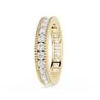 Round Cut Lab Grown Diamond Milgrain Eternity Band