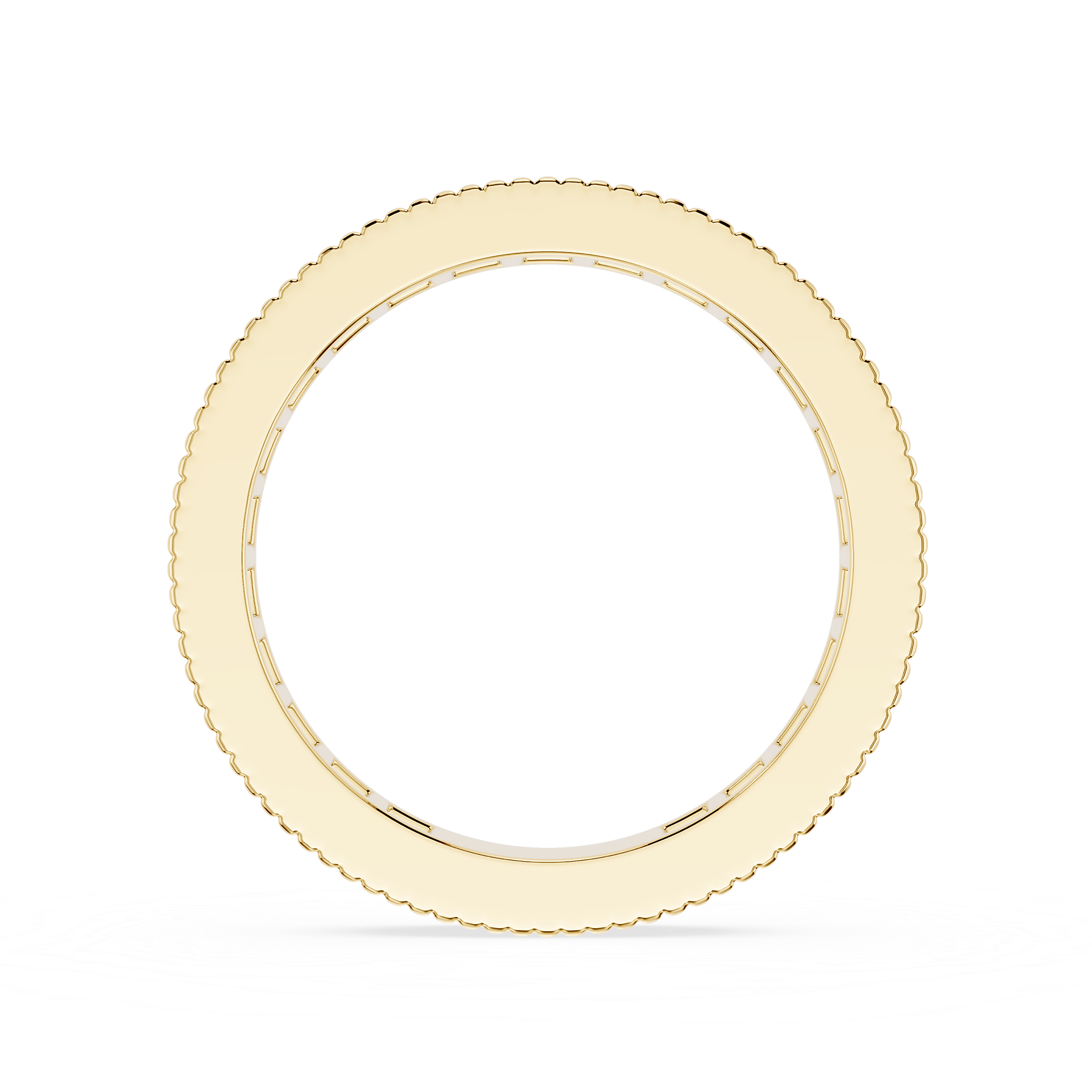 Round Cut Lab Grown Diamond Milgrain Eternity Band