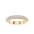 Triple Row Round Cut Lab Grown Diamond Wedding Band