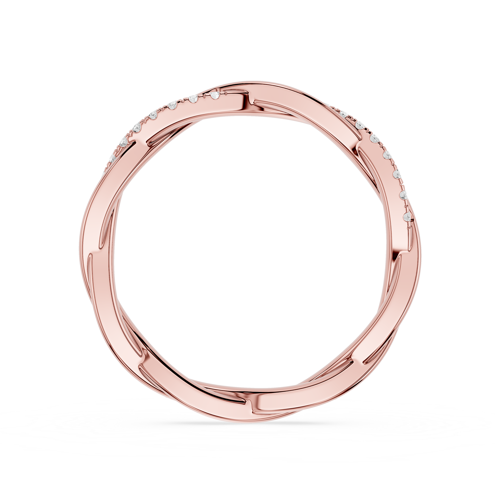 Twisted Diamond Infinity Lab Grown Diamond Wedding Band